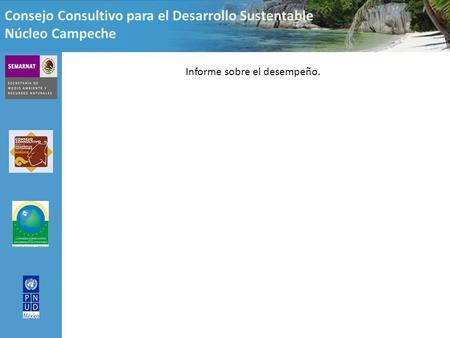 Consejo Consultivo para el Desarrollo Sustentable Núcleo Campeche Informe sobre el desempeño.