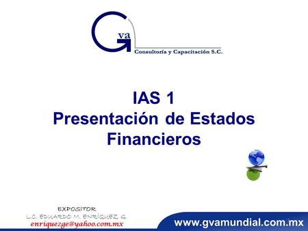 IAS 1 Presentación de Estados Financieros