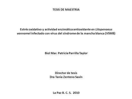 Biol Mar. Patricia Parrilla Taylor