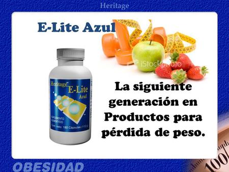 E-Lite Azul La siguiente generación en Productos para pérdida de peso.