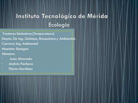 Instituto Tecnológico de Mérida
