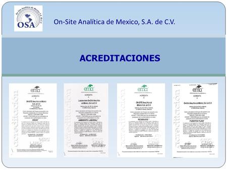 On-Site Analítica de Mexico, S.A. de C.V.