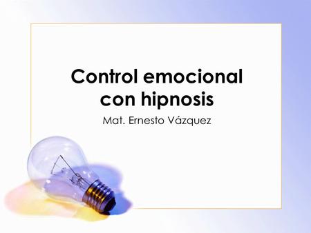 Control emocional con hipnosis