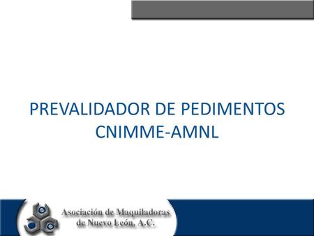 PREVALIDADOR DE PEDIMENTOS CNIMME-AMNL