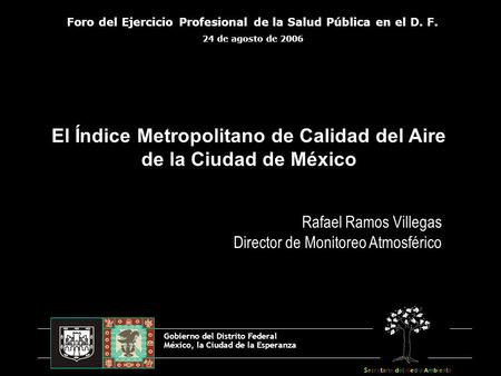 El Índice Metropolitano de Calidad del Aire de la Ciudad de México