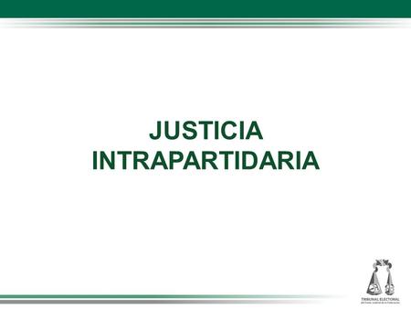 JUSTICIA INTRAPARTIDARIA