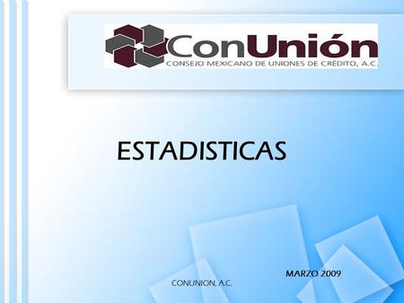 CONUNION, A.C. Your Title Here… ESTADISTICAS MARZO 2009.