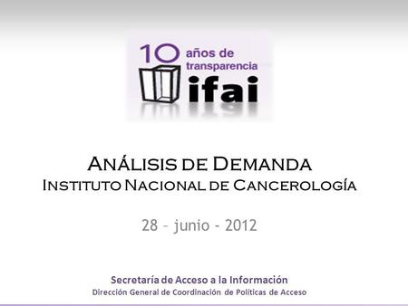Análisis de Demanda Instituto Nacional de Cancerología