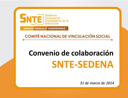 Convenio de colaboración SNTE-SEDENA