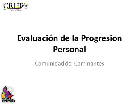 Evaluación de la Progresion Personal