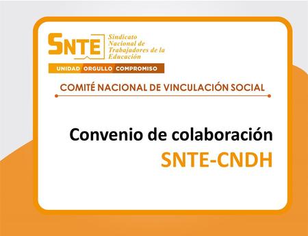 Convenio de colaboración SNTE-CNDH