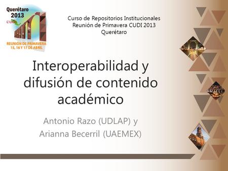 Interoperabilidad y difusión de contenido académico