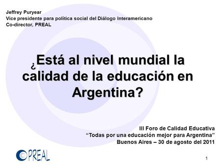 ¿Está al nivel mundial la calidad de la educación en Argentina?