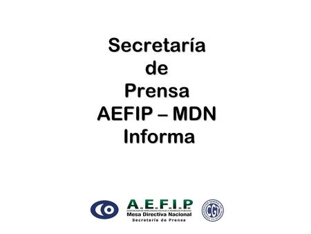 Secretaría de Prensa AEFIP – MDN Informa NUEVO FONDO DE JERARQUIZACIÓN.