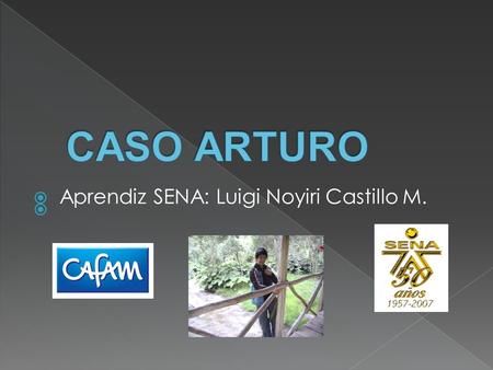 Aprendiz SENA: Luigi Noyiri Castillo M.. El caso Arturo plantea excelentes formas de cómo crear y desarrollar un proyecto con un gran futuro y buen aporte.