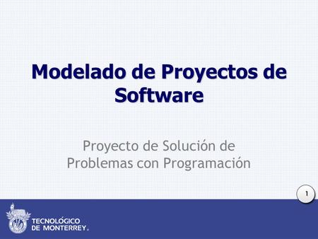 Modelado de Proyectos de Software