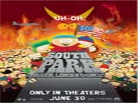 South Park South Park, que empezó siendo una serie de animación de gran éxito en EEUU, causó la división de la sociedad americana con críticas por un lado.