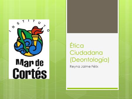 Ética Ciudadana (Deontología)