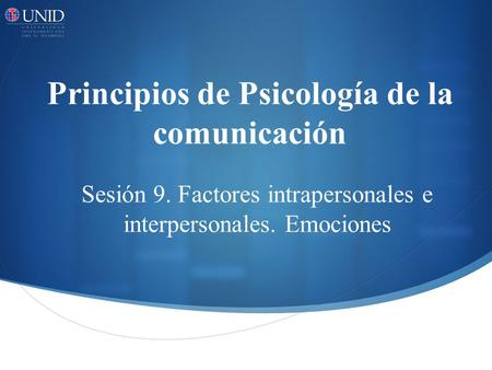 Principios de Psicología de la comunicación