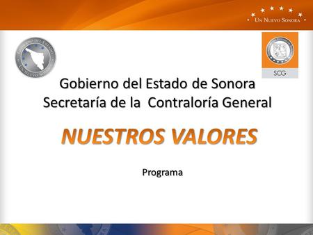 Gobierno del Estado de Sonora Secretaría de la Contraloría General