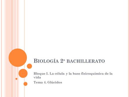 Biología 2º bachillerato