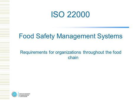 ISO Food Safety Management Systems