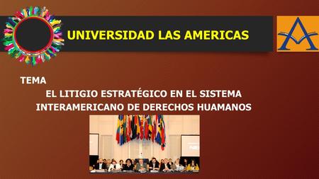 UNIVERSIDAD LAS AMERICAS TEMA EL LITIGIO ESTRATÉGICO EN EL SISTEMA INTERAMERICANO DE DERECHOS HUAMANOS.
