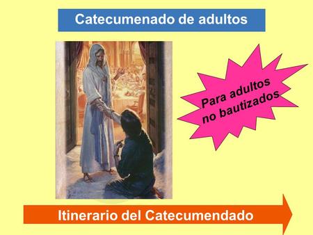 Itinerario del Catecumendado Catecumenado de adultos Para adultos no bautizados.