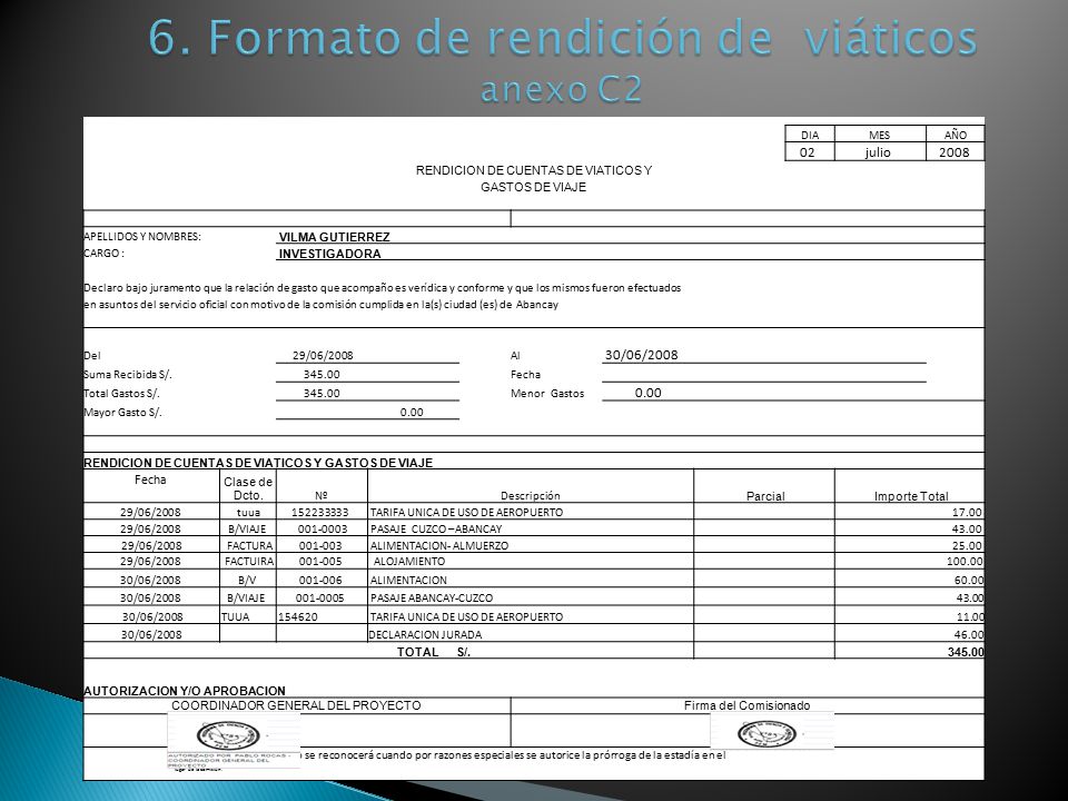 formato de relacion de gastos thevillas co