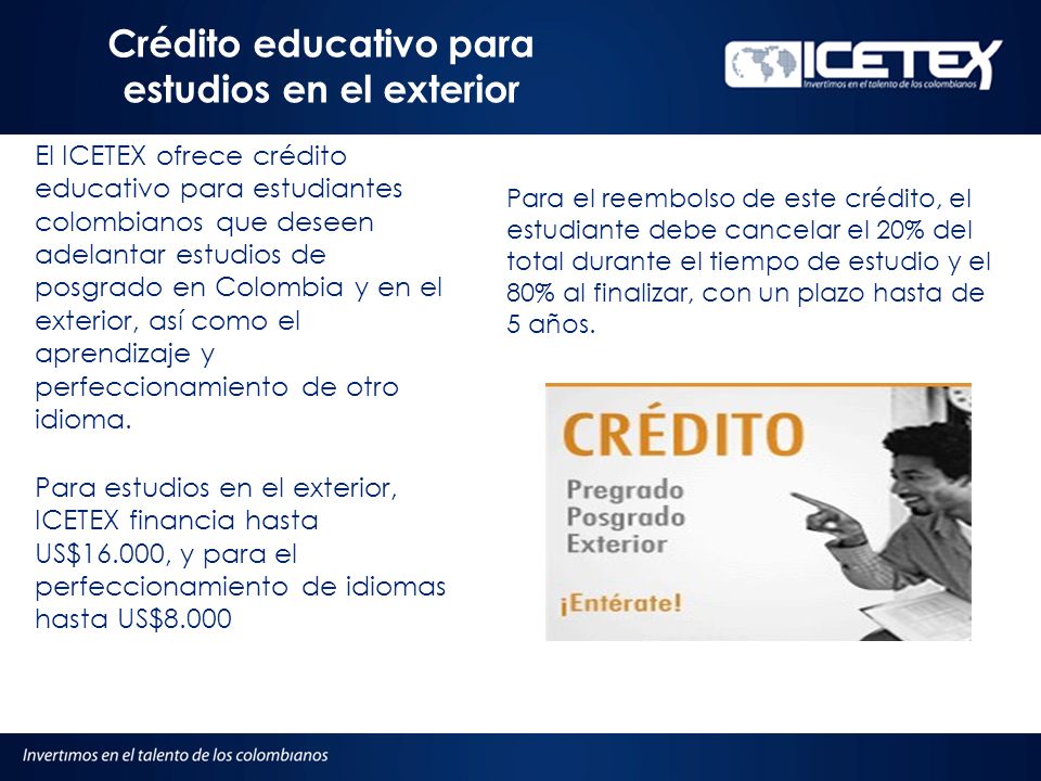creditos para estudiantes en colombia