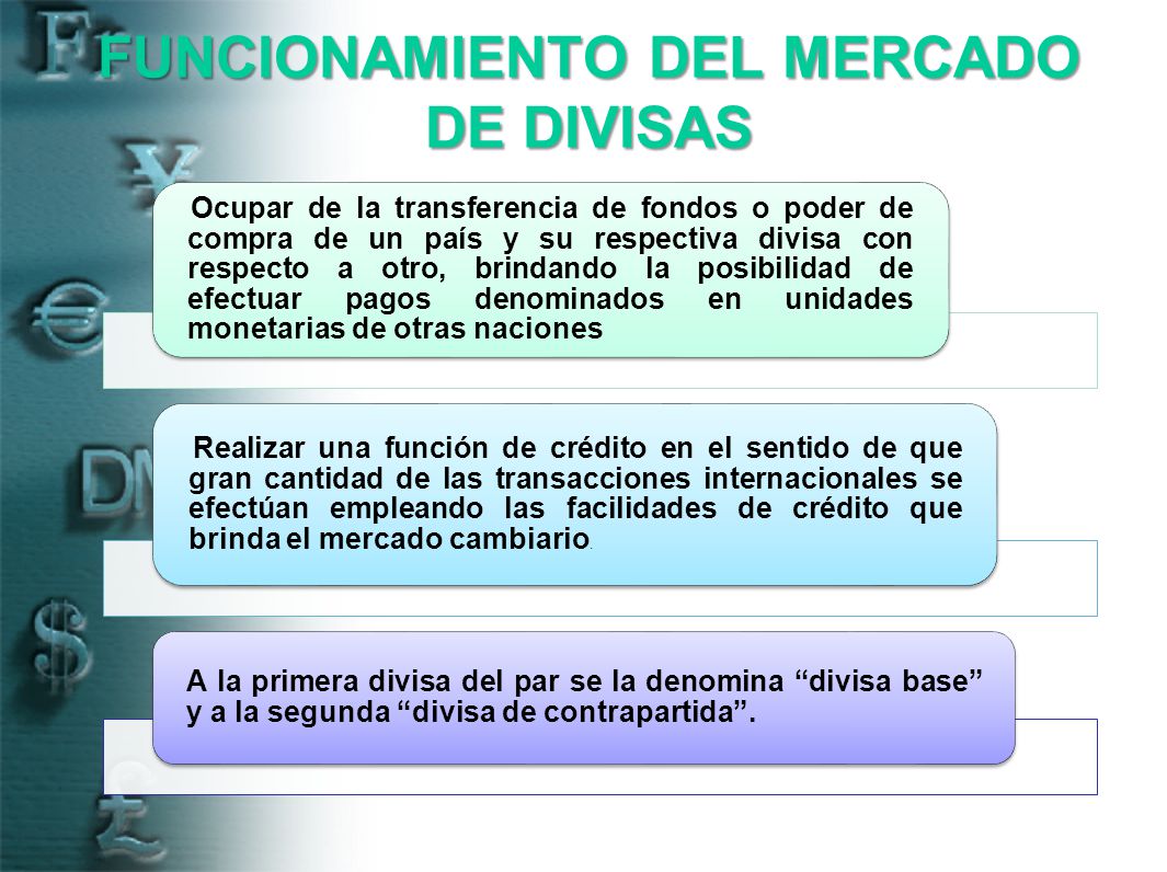 Funcionamiento del mercado forex