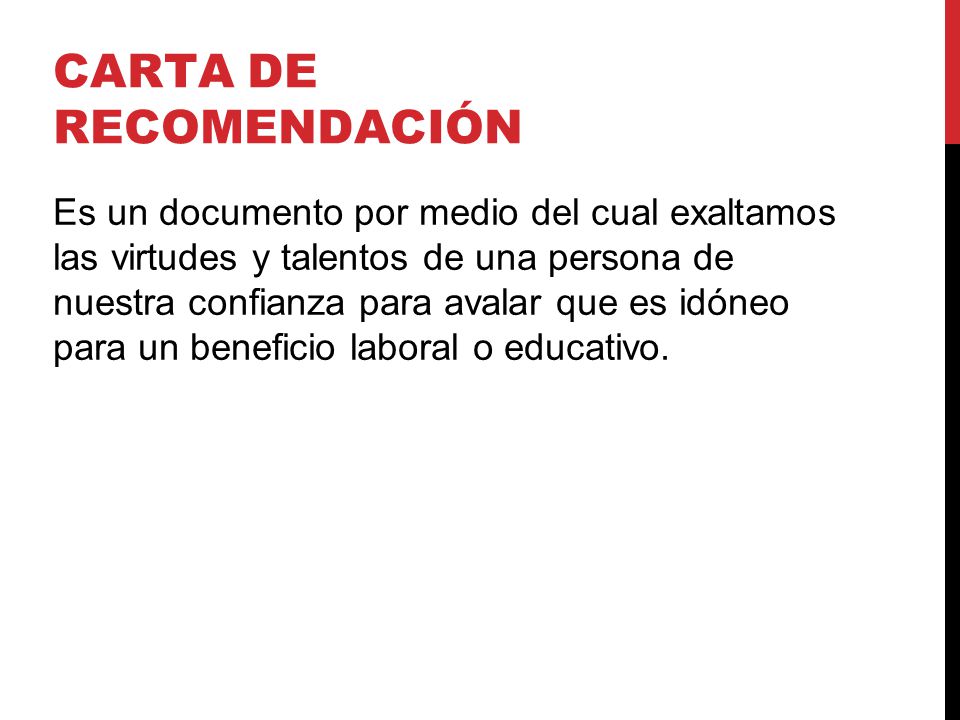 carta de recomendacion personal ejemplos formato para recomendacion laboral