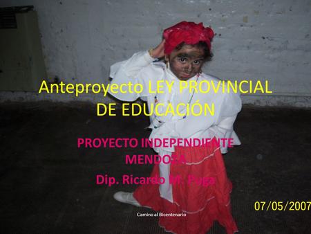 Anteproyecto LEY PROVINCIAL DE EDUCACIÓN