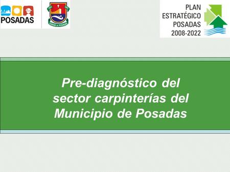 Pre-diagnóstico del sector carpinterías del Municipio de Posadas.
