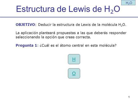 Estructura de Lewis de H2O
