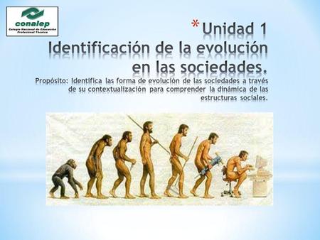 Unidad 1 Identificación de la evolución en las sociedades