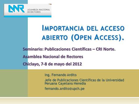Importancia del acceso abierto (Open Access).