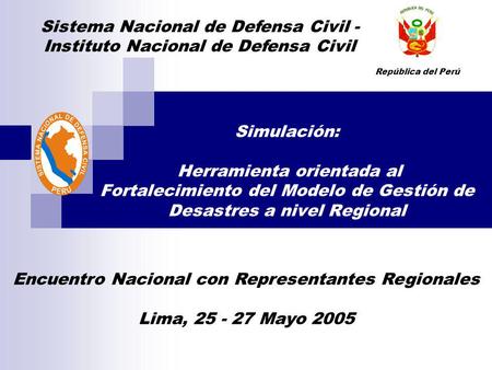 Sistema Nacional de Defensa Civil -
