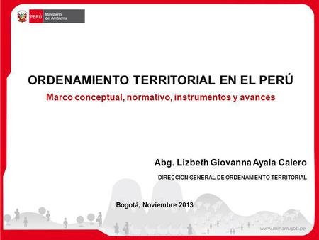 ORDENAMIENTO TERRITORIAL EN EL PERÚ