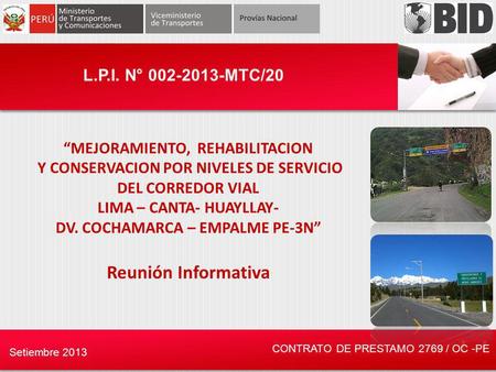 Reunión Informativa L.P.I. N° MTC/20
