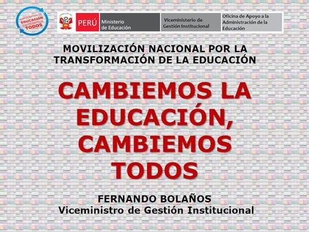 Movilización nacional por la transformación de la educación