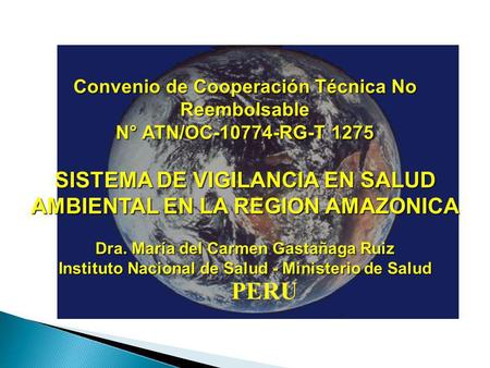 PERU SISTEMA DE VIGILANCIA EN SALUD AMBIENTAL EN LA REGION AMAZONICA