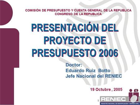 PRESENTACIÓN DEL PROYECTO DE PRESUPUESTO 2006