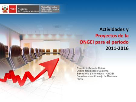 Actividades y Proyectos de la ONGEI para el período