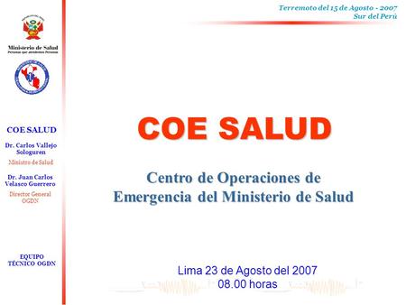 Centro de Operaciones de Emergencia del Ministerio de Salud