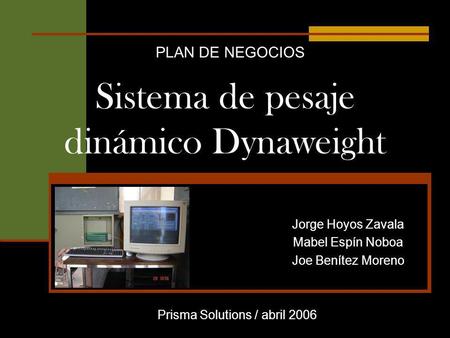 Sistema de pesaje dinámico Dynaweight