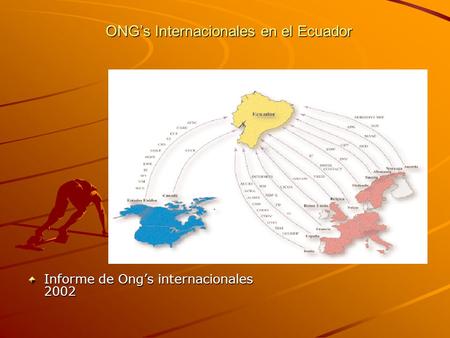 ONGs Internacionales en el Ecuador Informe de Ongs internacionales 2002.