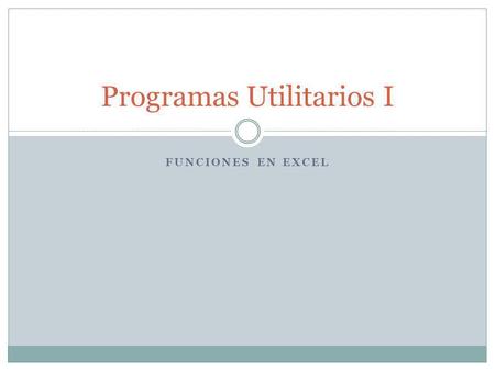 Programas Utilitarios I