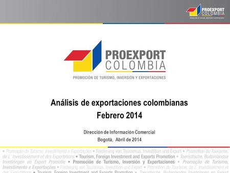 Análisis de exportaciones colombianas Febrero 2014