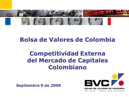 Bolsa de Valores de Colombia Competitividad Externa